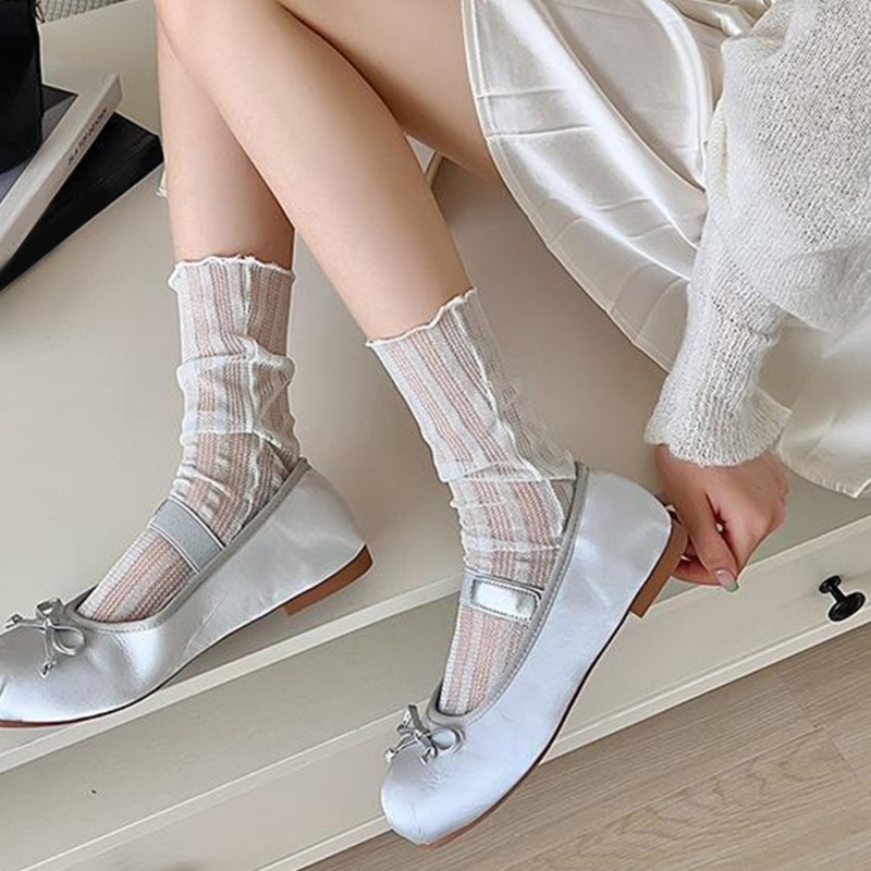 Đôi Vớ Ren Hoa PhốI Nơ Dễ Thương ThờI Trang Cho Nữ