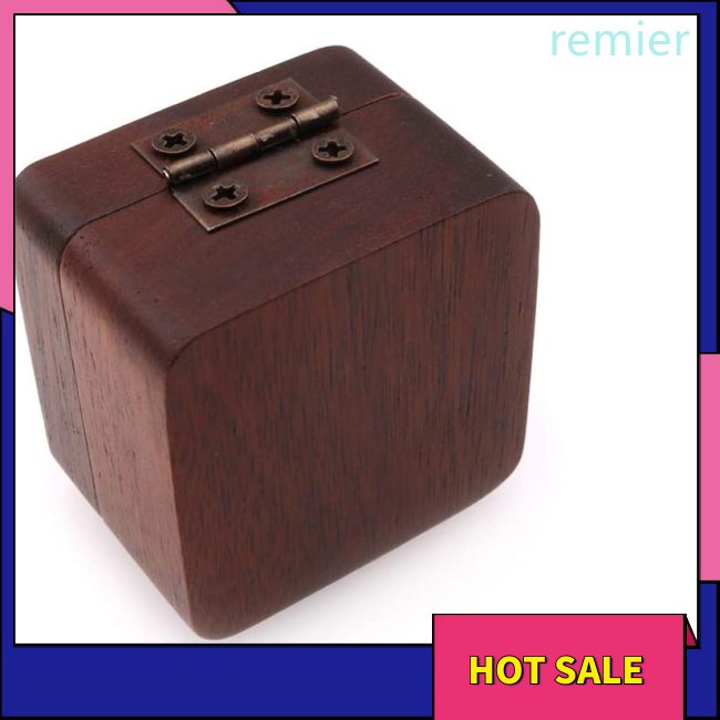 Re solid wood guitar pick box black walnut case holder organizer for guitarist musician gift 3 picks