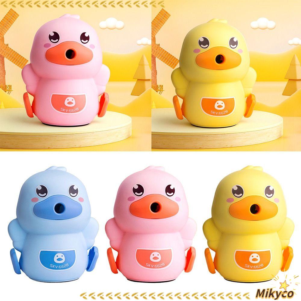 Mikyco pencil sharpener, tự động nhập vào chì văn phòng phẩm dụng cụ mài bút chì, quà tặng hình con vịt chống dính chì hand-cranked mechanical tool đồ dùng học tập văn phòng