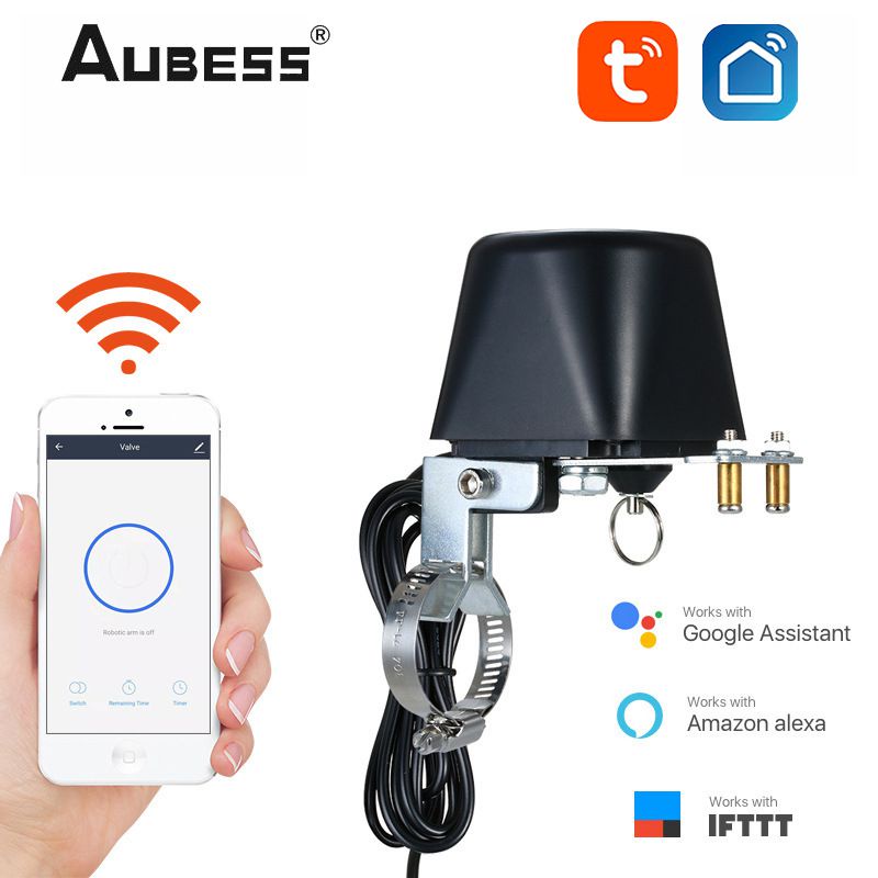 Tuya Zigbee Bộ điều khiển van thông minh cho đường ống dẫn khí tự động tắt Tương thích với Alexa Google Assistant 【searson】