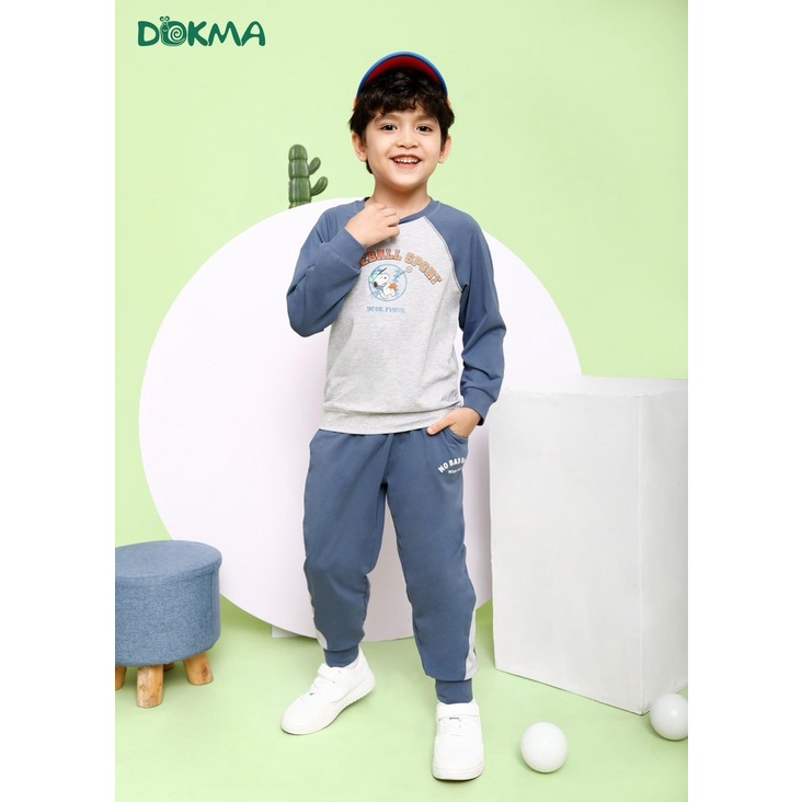 Bộ Dokma dài tay Cotton Organic cho bé trai