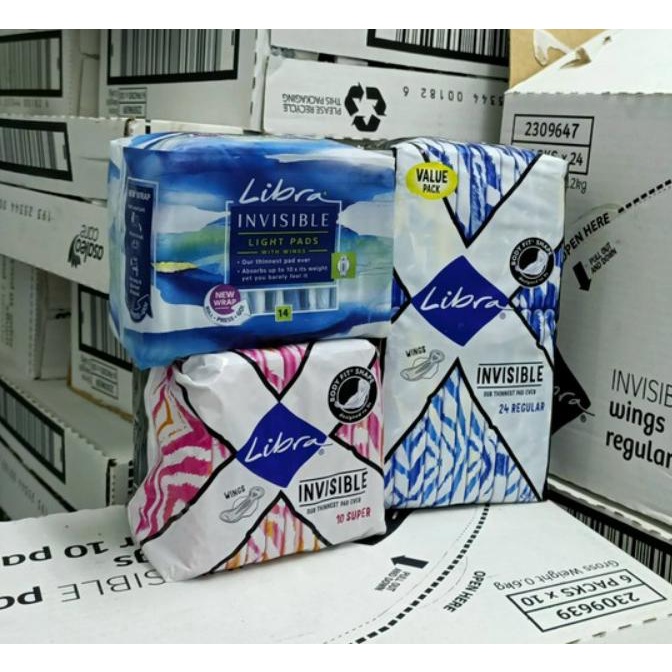 Băng vệ sinh hàng ngày libra invisible pads 24 miếng siêu mỏng có cánh Healthy care Quatangme1