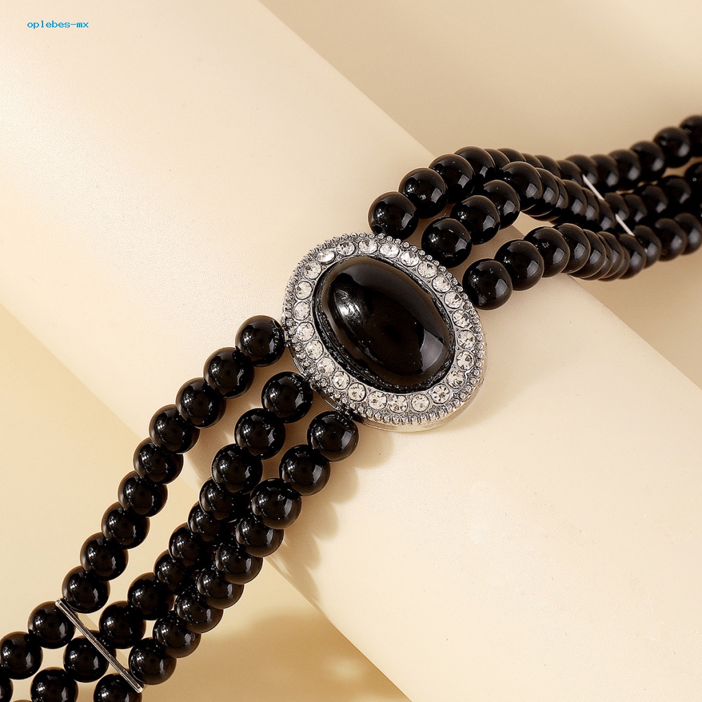 Oplebes vòng cổ choker ngọc trai nhiều lớp thanh lịch - phong cách cổ điển đơn giản thời trang hoàn hảo cho mọi dịp chiều dài