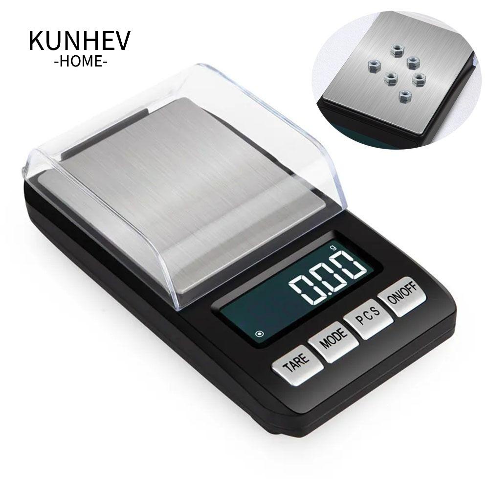 KUNHEV Cân điện tử, cân bỏ túi kỹ thuật số nhỏ lcd, cân đồ trang sức chính xác cân cầm tay cho vàng trang sức