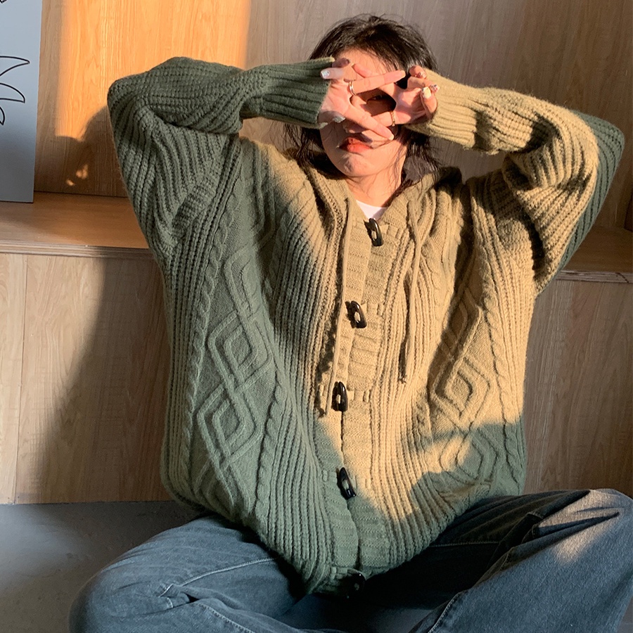 Áo KhoáC Cardigan Có NúT GàI Phong CáCh HàN QuốC Cho Nữ