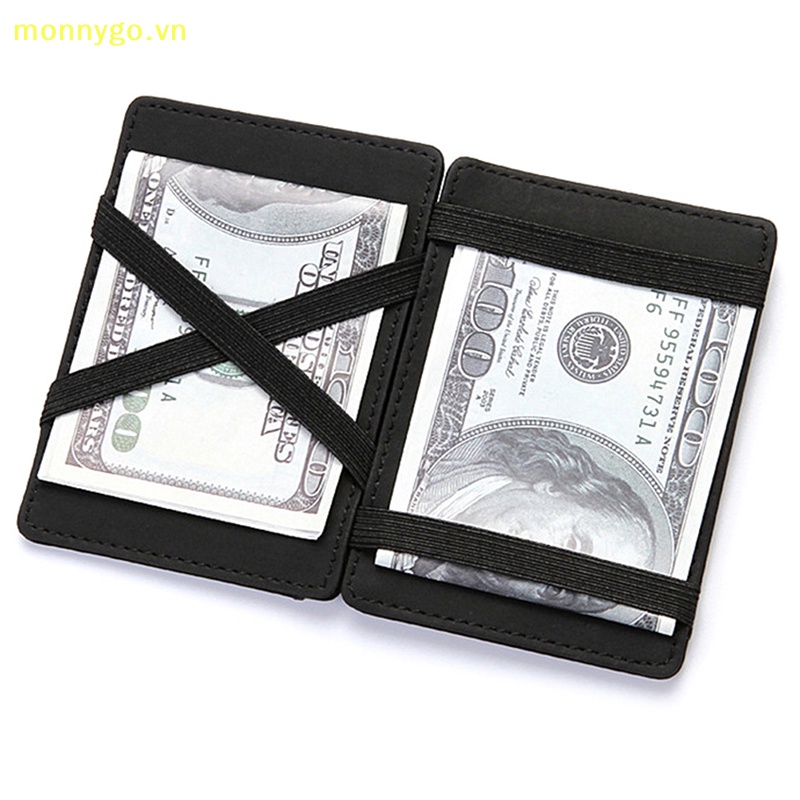 Monnygo magic wallet magic money kẹp dây kéo tiền xu ví ví unisex ví da pu vn