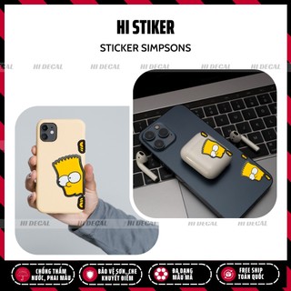 Tem Sticker Simpsoms dán biển số điện thoại phụ kện |ST001| Decal tem simsong cao cấp chống nước chống phai màu