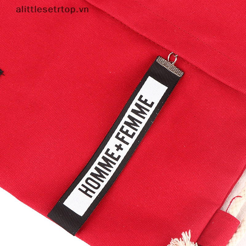 Alittlesetrtop 1pc ba lô dây rút vải thời trang trường học tập thể dục túi dây rút dây thường knapsack school back pack cho thanh thiếu niên.