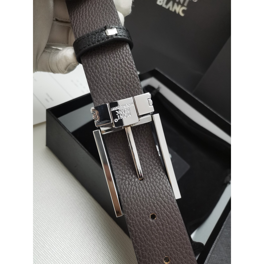 Montblanc thắt lưng nam da thật dây đeo thắt lưng sang trọng quần jean ghim khóa thắt lưng hộp quà