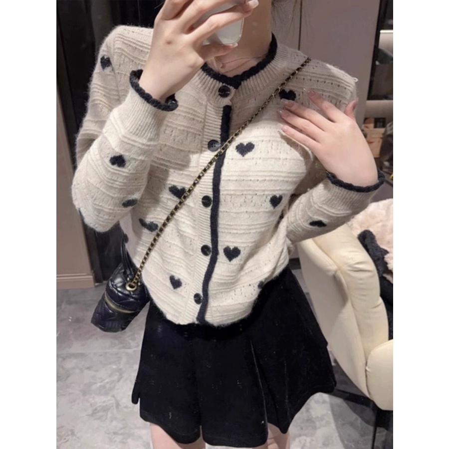 Áo Cardigan Dệt Kim Tay Dài Phong Cách Hàn Quốc Thời Trang Mùa Thu 2023