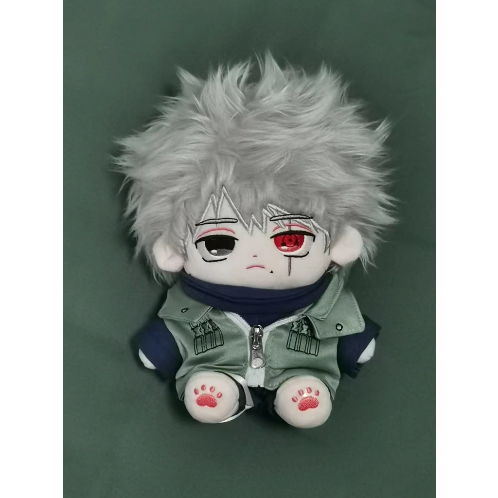 20 cm búp bê naruto hatake kakashi plushie búp bê sang trọng quần áo bông thay đổi quần áo trang phục trang phục cosplay anime one-piece cotton cross-dressing