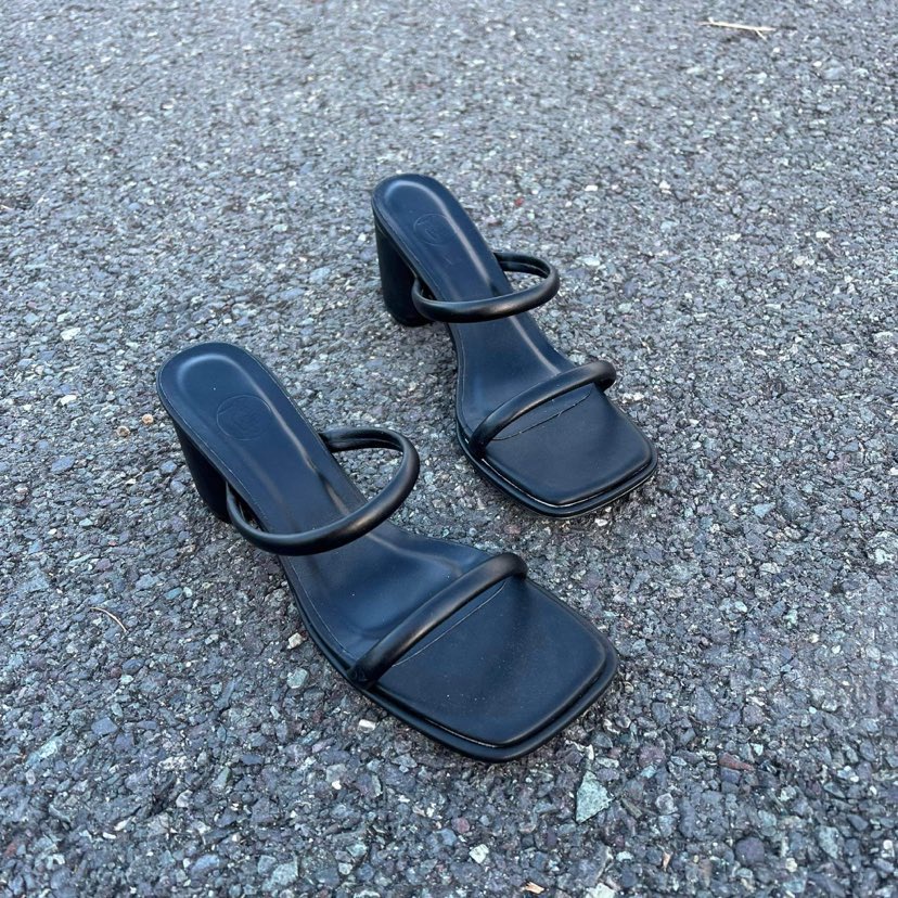 Giày cao gót 2 quai phồng đúp nhẹ cao 5 cm size 40-44