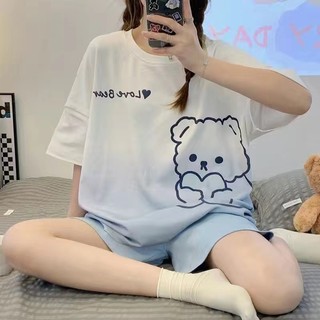 🐼Đồ bộ nữ🐼Bộ Đồ Ngủ Ngắn Tay size Lớn Thời Trang Mùa Hè 2023 Dễ Thương Cho Nữ