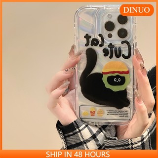 ỐP LƯNG IPHONE Ốp Điện Thoại In Hình Mèo Và Hamburger Cho iphone16/15 / 14promax / 13 / 12 / 11 / XR / XS / X / XSMAX / 7 / 8PLUS/-DINUO/HY-1