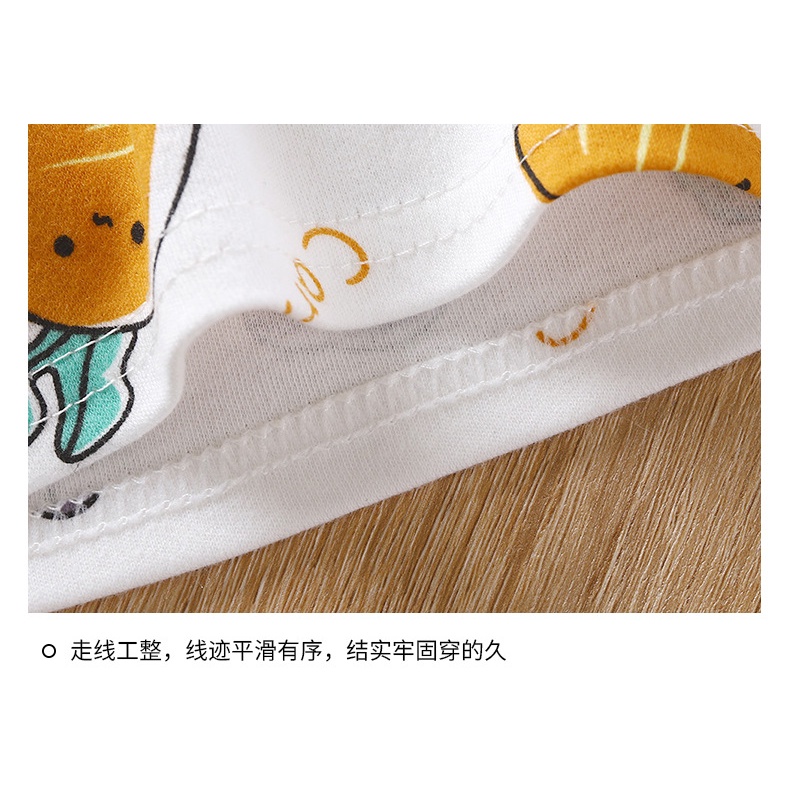 Bộ Đồ Ngủ cotton Tay Dài Giữ Ấm Mùa Thu Phong Cách Hàn Quốc Cho Bé Sơ Sinh 60-130cm