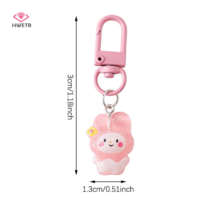 Hwetr sanrio keychain keyring for friend couple bag hello kitty mặt dây chuyền xe hơi airpods hộp điện thoại charm phụ kiện trang sức mới