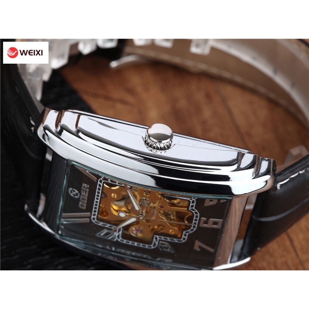 Đồng Hồ Cơ Tự Động Mặt Chữ Nhật Cho Nam