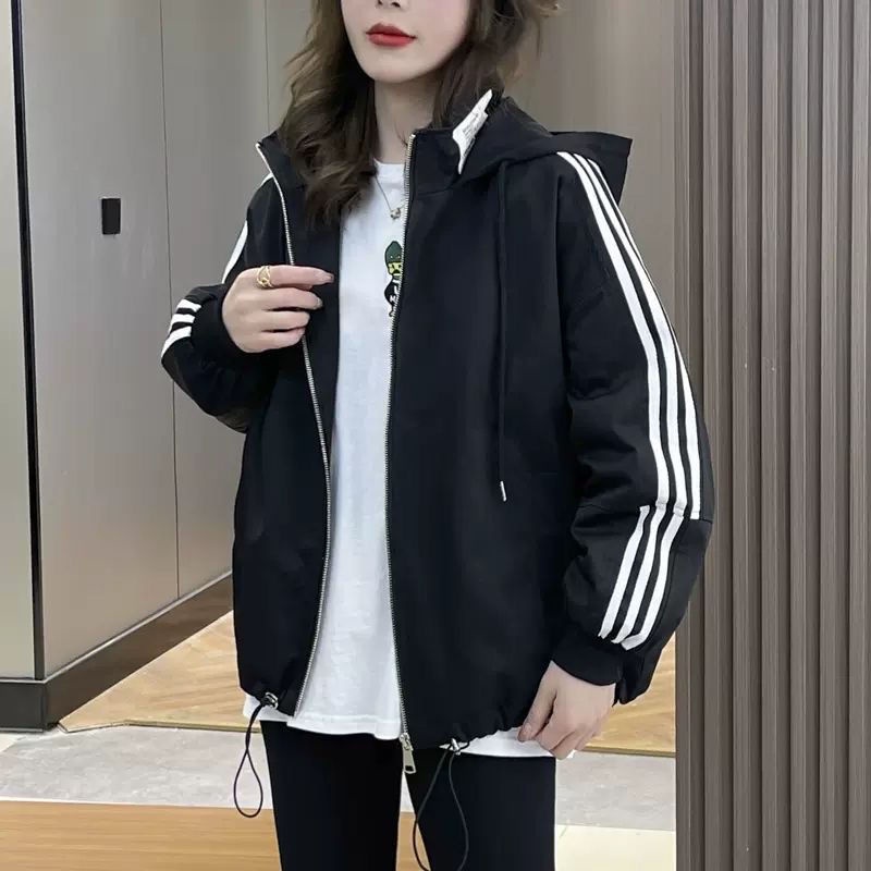 Áo Khoác Bóng Chày Có Mũ Trùm Thời Trang Mùa Thu Giản Dị