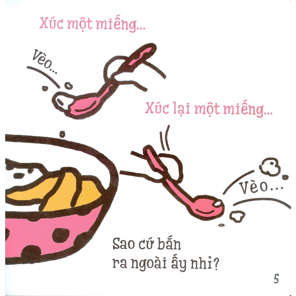 Sách Ehon Kĩ Năng Sống - Tập 21 - Miu Miu Tự Lập - Xúc Cơm Ăn