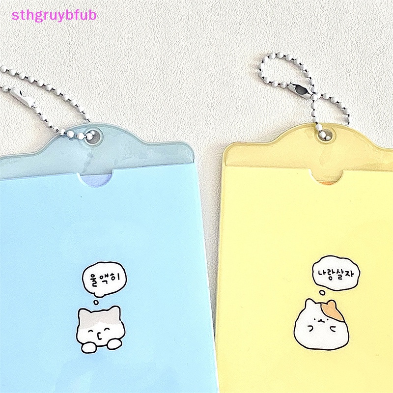Sthb fashion korea 3 inch photocard holder kpop card keychain mặt dây chuyền thần tượng chủ thẻ xe buýt ngân hàng id thẻ bìa đồ dùng học sinh vn