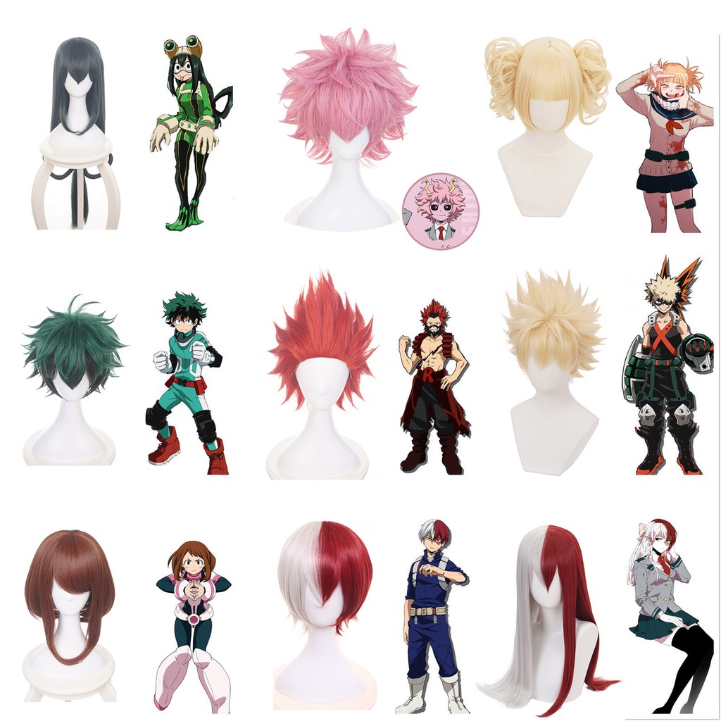 My boku no hero academia tóc giả midoriya izuku tóc giả anime trang phục cosplay tóc giả nhật bản ph