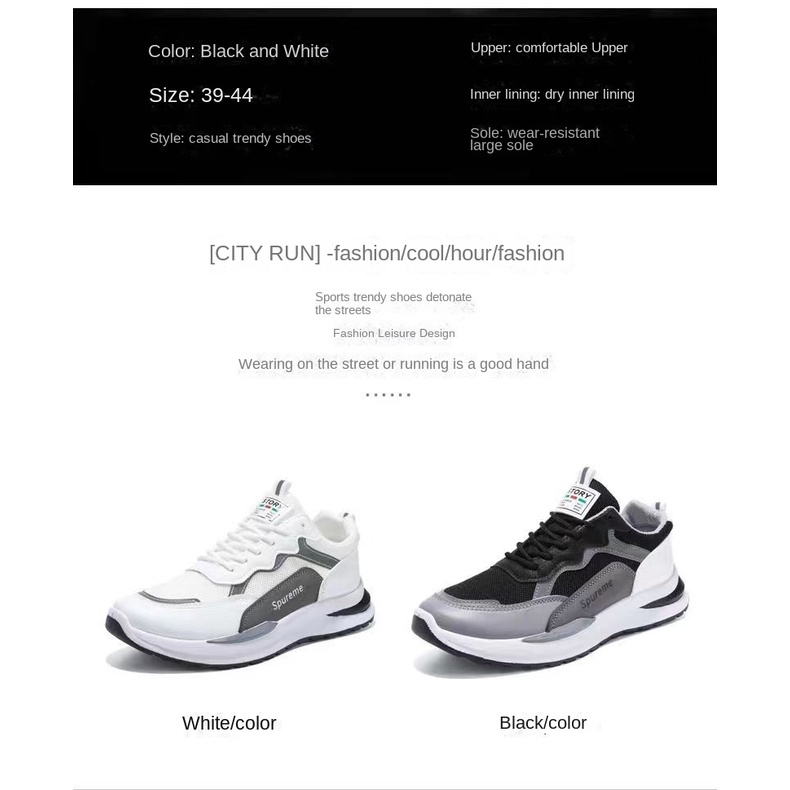 Giày thể thao và giải trí nam mới vào mùa hè năm 2023, giày lưới với giày chạy bộ học sinh, đế giày thoải mái và kích thước lớn.