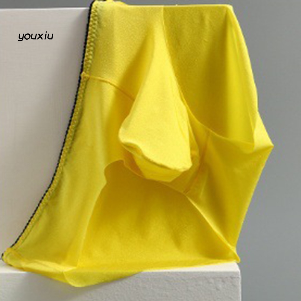 Yfp u lồi màu rắn liền mạch quần sịp nam ice silk mid-eo đồ lót nam