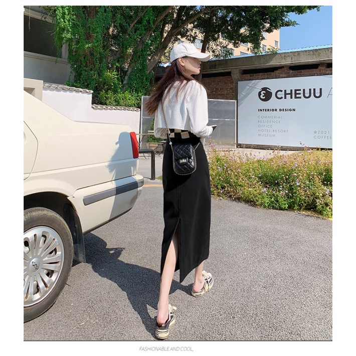 NZN Chân Váy Jean Chữ A Lưng Cao Thời Trang Nữ Tính