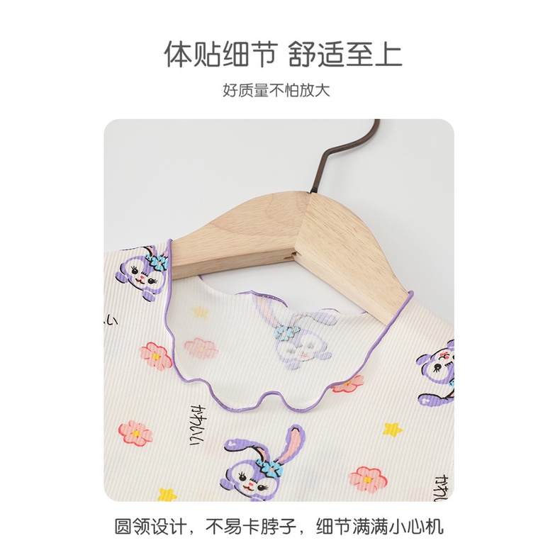 Bộ Đồ Ngủ Ngắn Tay Bằng Lụa Mát Thời Trang Mùa Hè Dành Cho Bé Gái 90-160CM