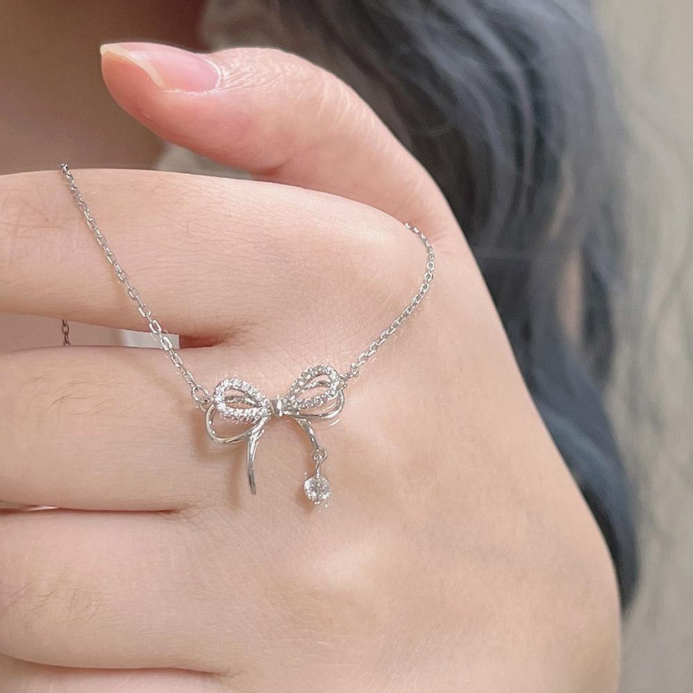 Vòng cổ Mặt Nơ Đính Đá Thời Trang Hàn Quốc T1E7