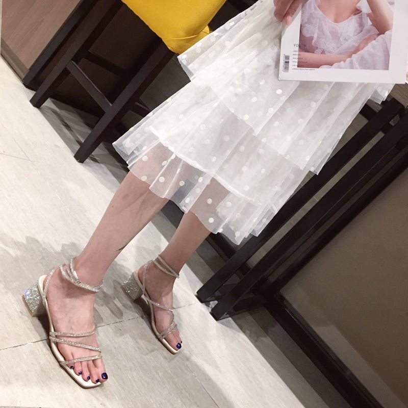 Giày Cao Gót Đính Đá Thời Trang Dành Cho Nữ