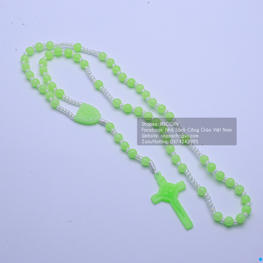 Vòng Mân Côi - Chuỗi Tràng hạt 50 dạ quang 6ly NS93 Quà tặng Công Giáo