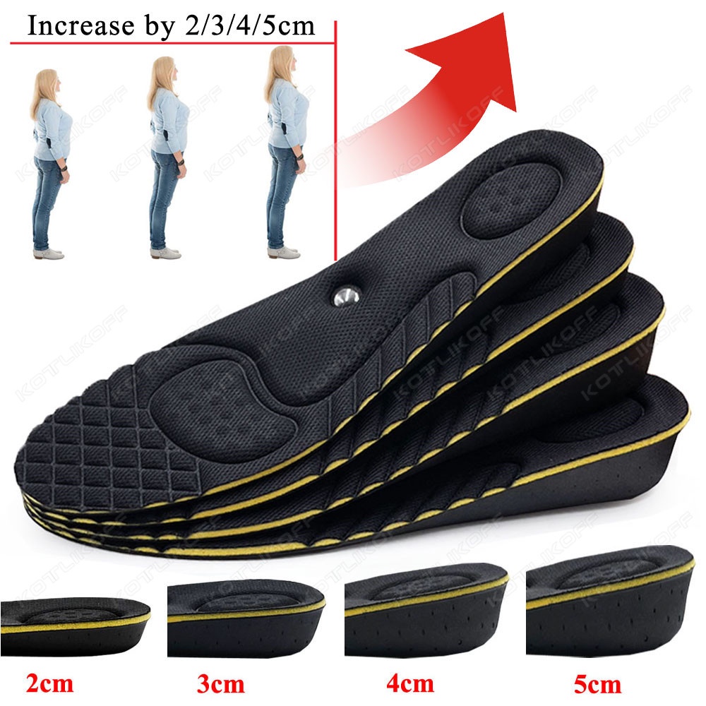 Đế Lót Giày Tăng Chiều Cao 2 / 3 / 4 / 5cm Siêu Nhẹ Có Nam Châm Dành Cho Nam Và Nữ