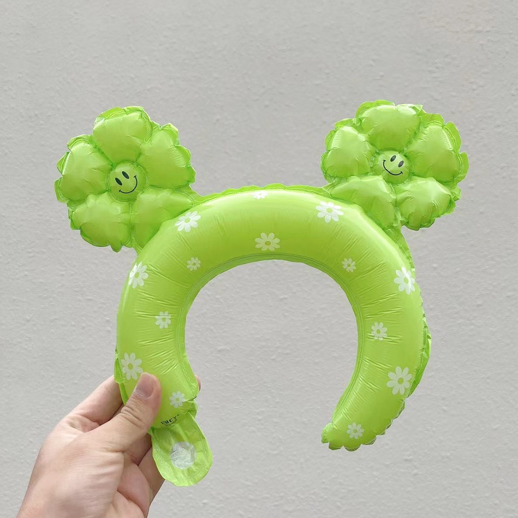 Băng Đô Cài Tóc Gắn Bong Bóng Họa Tiết Hoa Cúc Thời Trang Xinh Xắn Cho Bé Gái