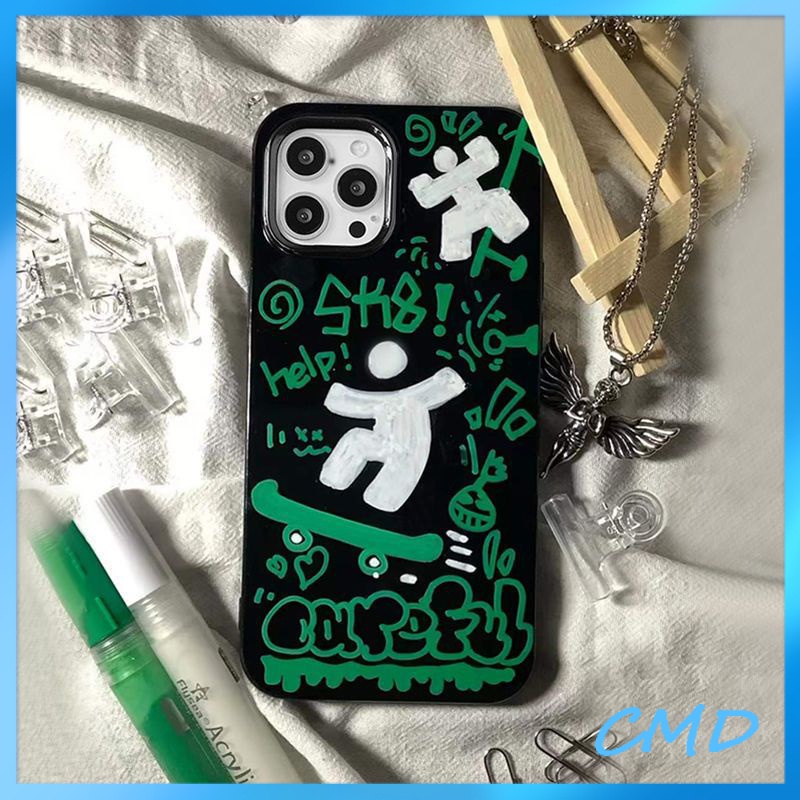 Ốp lưng iphone Điện Thoại Ván trượt, graffiti, nhân vật nhỏ, thạch, vỏ mềm silicone cá tính Cho Iphone 6 / 6S / 6splus / se / 7 / 7plus / 8 / 8plus / X / xs / xsmax / 11 / 12 / 13 / 14 / Plus / Pro / Pro Max-515