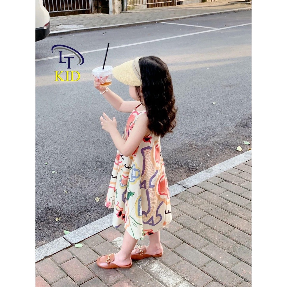 Đầm BEAR LEADER sát nách phong cách mùa hè mới xinh xắn dành cho bé gái 8-20kg