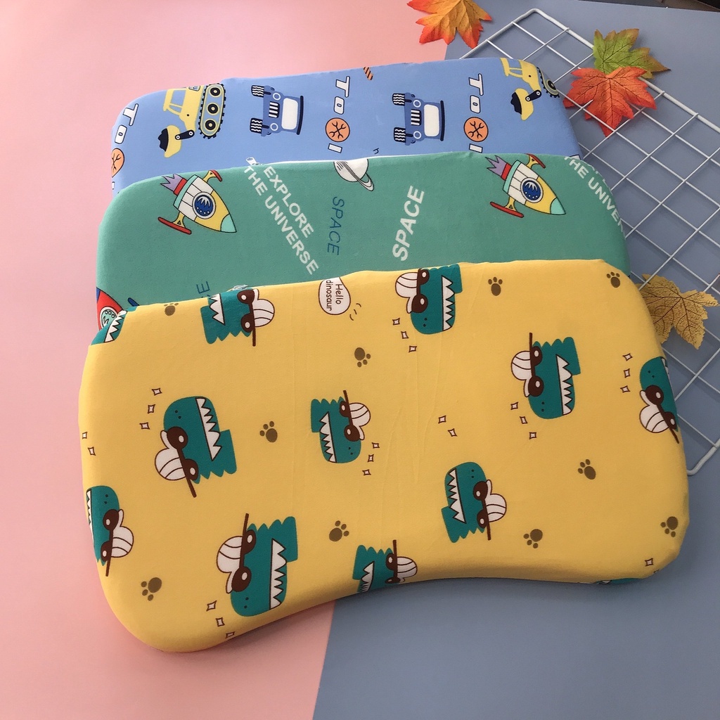 Gối cao su non trẻ sơ sinh , gối cao su chống méo, bẹp đầu cho bé Trai/Gái GIA PHÁT Bedding
