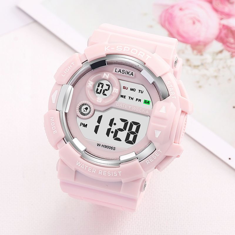 ✨Insins Influencer Đồng Hồ Điện Tử Màu Hồng Hoa Anh Đào Dễ Thương Cho Nữ Sinh Trung Học