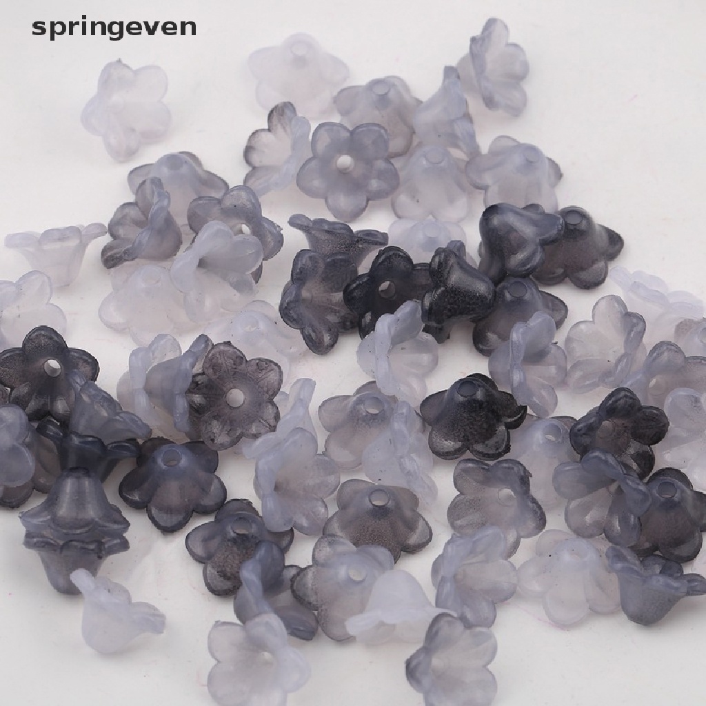 Bộ 100 Hạt Pha Lê Hình Bông Hoa 12mm Dùng Làm Trang Sức Thủ Công DIY