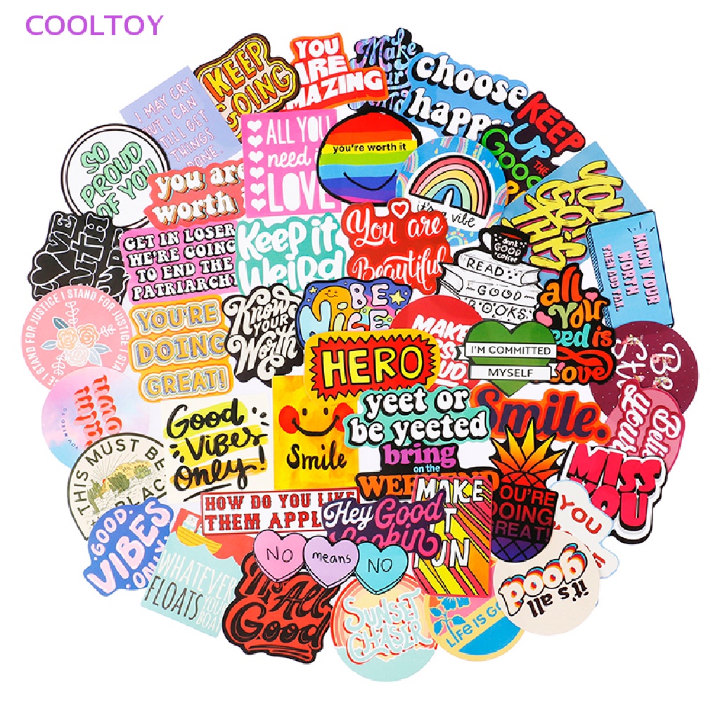 Cooltoy Set 50 Sticker Câu Nói Truyền Cảm Hứng