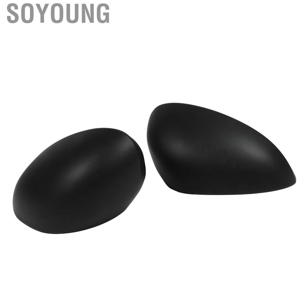 Soyoung Exterior Mirror Cover Protector  Rearview Decoration Impact Proof Crack Durable Easy Installation Matte Black for Car