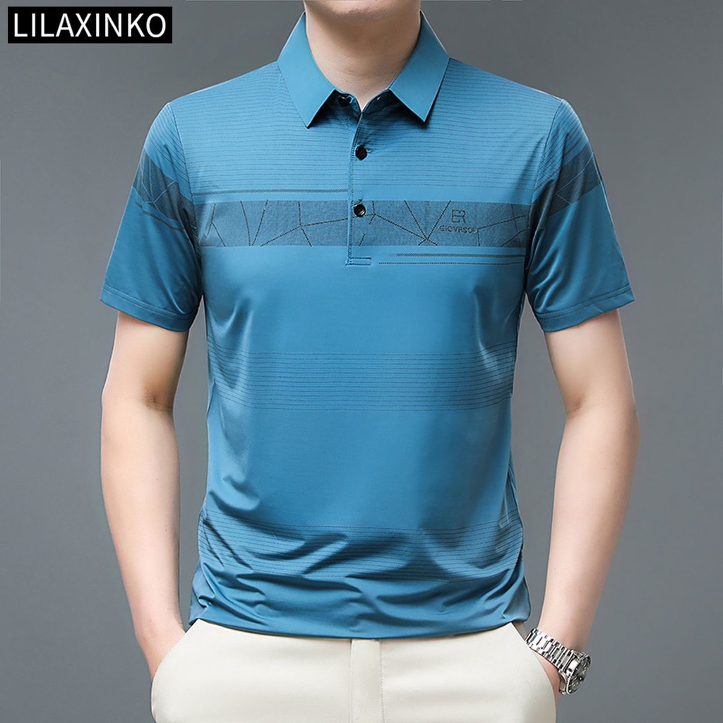 Áo Thun Polo Tay Ngắn Kẻ Sọc 6 Màu Thời Trang Dành Cho Nam