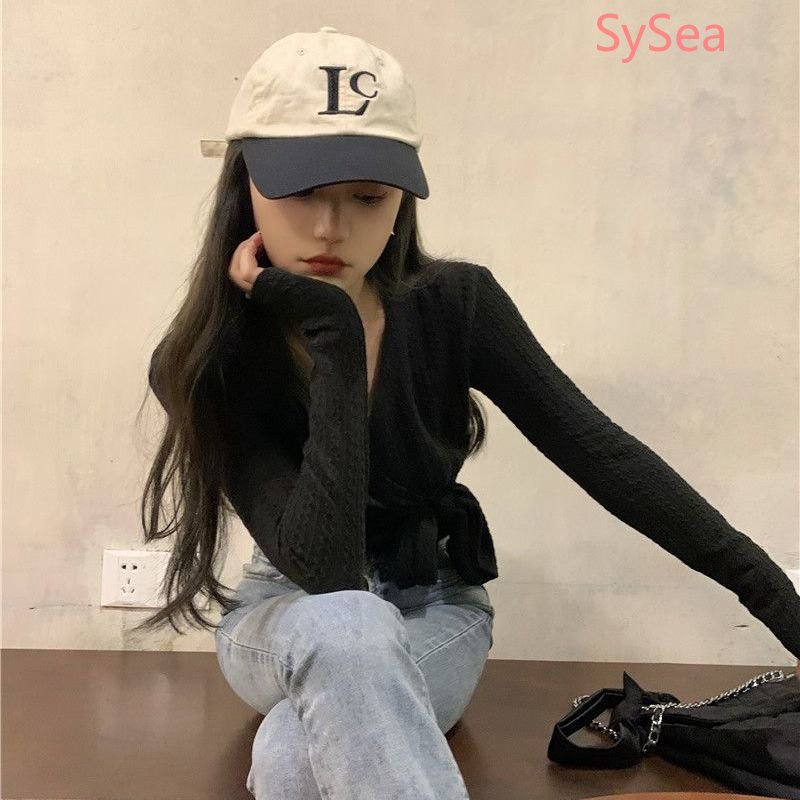 Áo Kiểu Tay Dài Cổ Chữ V Thời Trang Quyến Rũ Cho Nữ