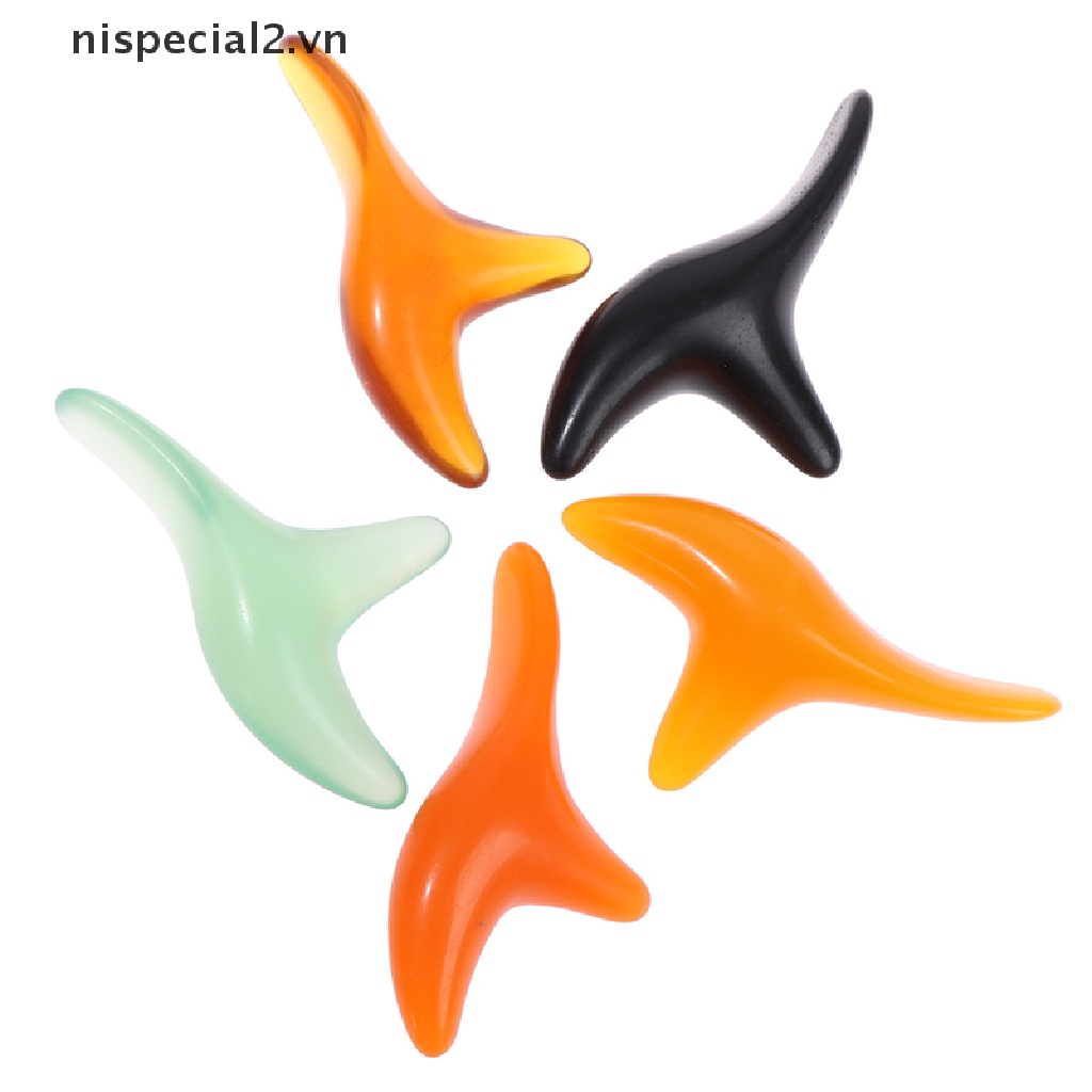 Dụng Cụ Mát Xa Chân Bằng Nhựa Resin Màu Hổ Phách Hình Tam Giác