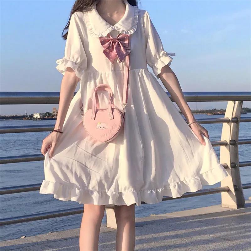 Đầm Chữ A Dáng Rộng Cổ Búp Bê Mềm Mại Thời Trang Cho Nữ