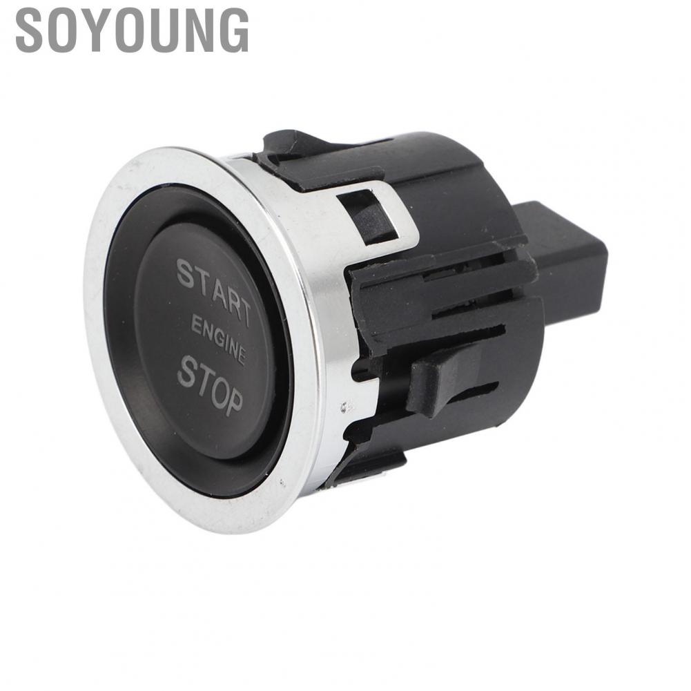 Soyoung Ignition Button Switch  Perfect Match LR037611 Direct Replacement Scratch Resistant Black Push Start for Car