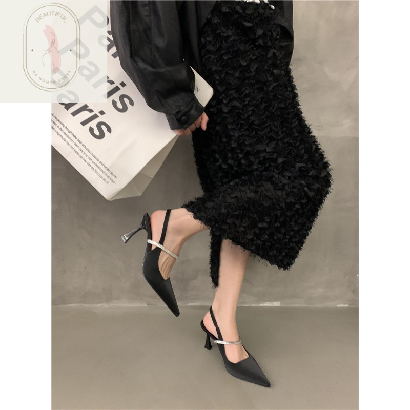 Sandal Cao Gót Mũi Nhọn Thiết Kế Mới Thời Trang Mùa Xuân Hè 2023 Dành Cho Nữ