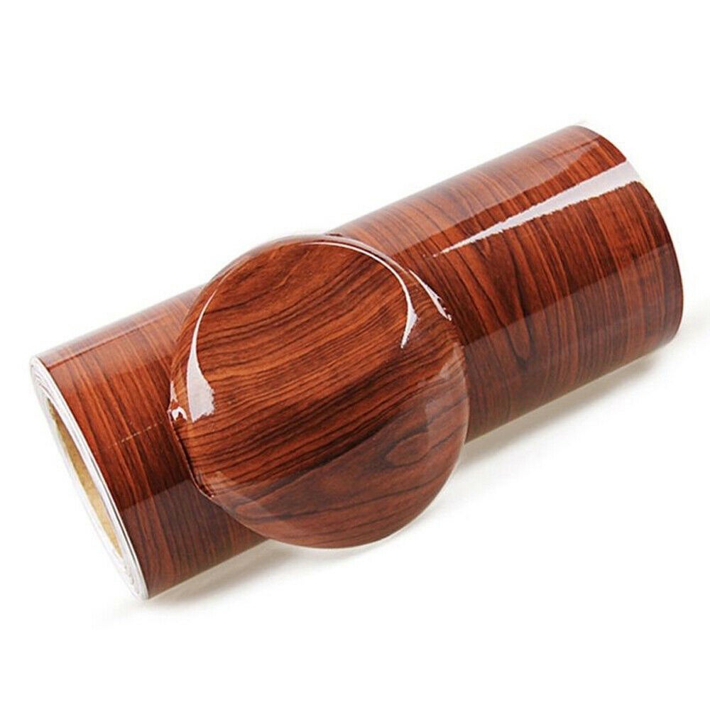 Đề Can Vinyl Họa Tiết Vân Gỗ Bóng Trang Trí Nội Thất Xe Hơi DIY