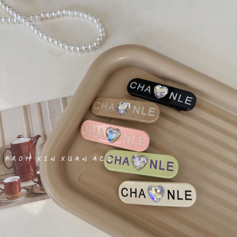 Kẹp Tóc Đính Đá Hình Trái Tim Phong Cách Pháp Cho Nữ