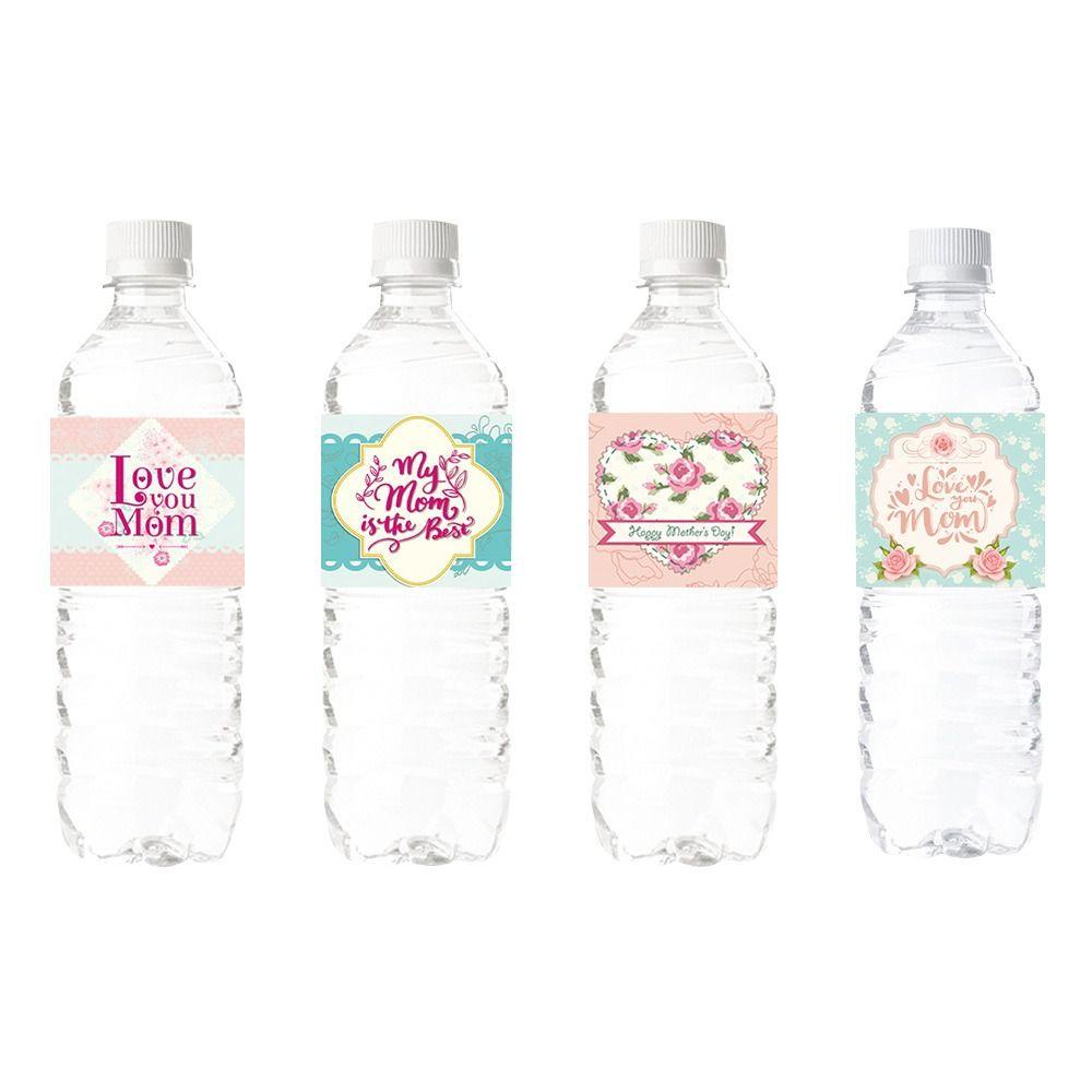 CONOPERY Bộ 24 Miếng Dán Trang Trí Bình Sữa Sinh Nhật Chống Thấm Nước Happy Mother 'S Day